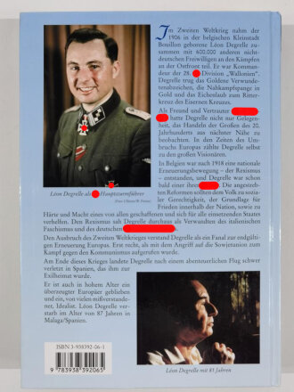 "Leon Degrelle", Denn der Haß stirbt..., Erinnerungen eines europäischen Kriegsfreiwilligen, DIN A5, 302 Seiten, aus Raucherhaushalt