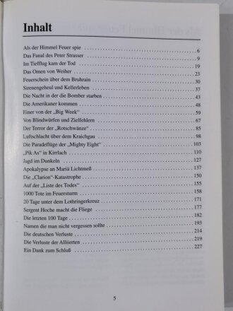 "Als der Himmel Feuer spie", Der Luftkrieg über Kraichgau, Hardt und Bruhrain, Peter Huber, DIN A5, 231 Seiten, aus Raucherhaushalt