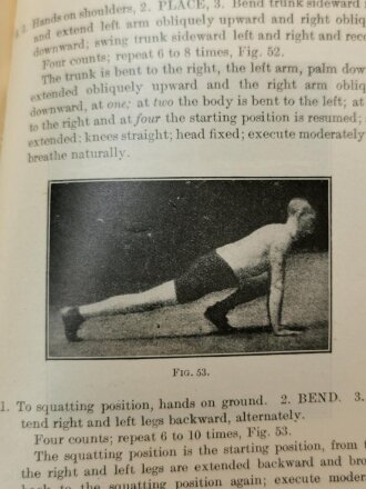 U.S. WWI, Extracts From Manual of Physical Training, U.S. 1917 dated