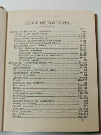 U.S. WWI, Manual No. 7, General, Property, and Disbursing Regulations U.S. Signal Corps, U.S. 1917 dated