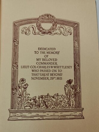 U.S. WWI related, History and Rhymes of the lost Battalion, U.S. 1919 dated