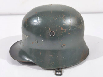 Stahlhelm Luftschutz, Grüner Originallack,...