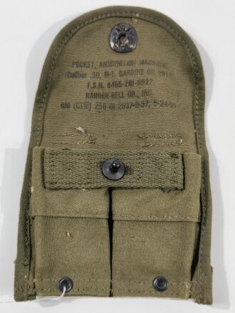 U.S. 1957 dated pouch, magazine, M1 Carbine