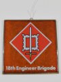 U.S. Army, Wandbild in Form einer Fliese10,5 x 10,5cm "18th Engineer Brigade"