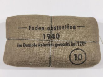 Verbandpäckchen Wehrmacht datiert 1940, grosses Modell