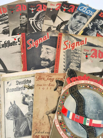 Konvolut 17 Hefte aus der Zeit des 2.Weltkrieg, alle mehr oder weniger defekt