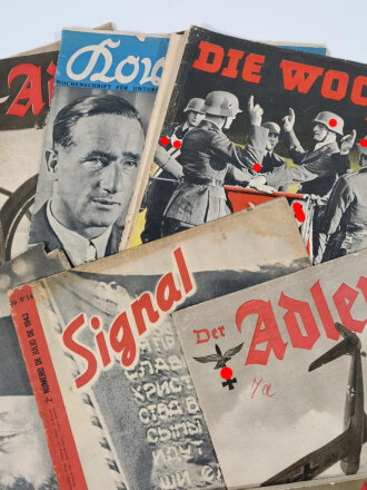 Konvolut 17 Hefte aus der Zeit des 2.Weltkrieg, alle mehr oder weniger defekt