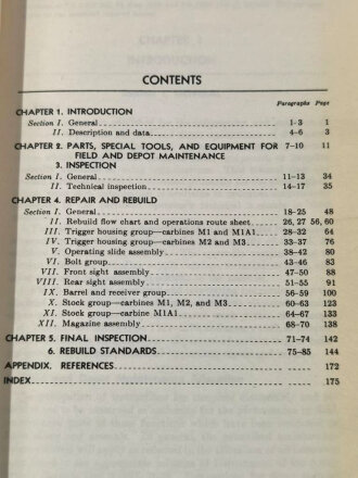 U.S. 1953 dated "TM 9-1276 TO 39A-5AD-2, CAL. .30 Carbines M1, M1A1, M2, and M3"