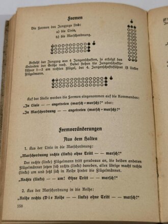 "Pimpf im Dienst - Ein Handbuch für das Deutsche Jungvolk in der HJ", datiert 1938, 313 Seiten, DIN A5, gebraucht