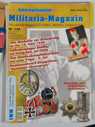 45 Ausgaben " Internationales Militaria Magazin IMM" Gebraucht, aus Raucherhaushalt