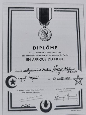 Fremdenlegion in Algerien 1956 - 1964, Eberhard Nadje, Jürgen Bergner, Dieter Fessler, DIN A5, 337 Seiten, aus Raucherhaushalt