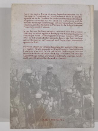 Deutsche in der Fremdenlegion 1870 - 1965, Mythen und Realitäten, Eckard Michels, DIN A5, 362 Seiten, aus Raucherhaushalt