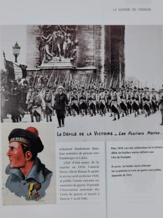 "La Marque du Courage", Preface de Monsieur Jacques Chirac President de la Republique, Croix de Guierre - Valeur Militaire, DIN A4, 189 Seiten, aus Raucherhaushalt