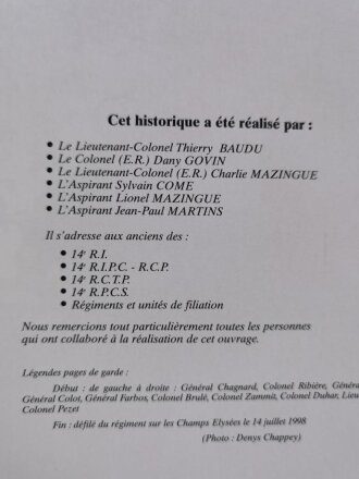 14 e RPCS, Regiment Parachutiste de Commandement et de...