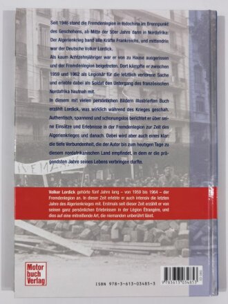 "Unter der Sonne Nordafrikas", Legionär in Algerien, Volker Lordick, DIN A5, 126 Seiten, aus Raucherhaushalt