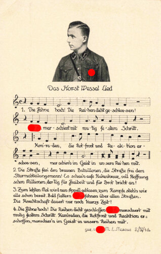 Ansichtskarte "Das Horst-Wessel-Lied"