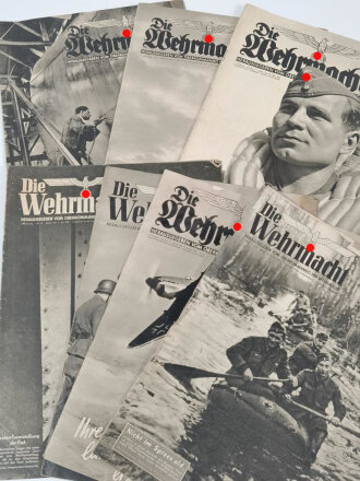 7 Ausgaben "Die Wehrmacht" jeweils leicht defekt