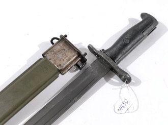 U.S. 2.Weltkrieg, Seitengewehr für M1 Garant, Kammermäßig gekürztes Stück .Hersteller SA 1921