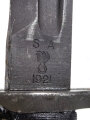 U.S. 2.Weltkrieg, Seitengewehr für M1 Garant, Kammermäßig gekürztes Stück .Hersteller SA 1921