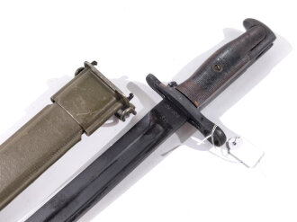 U.S. 2.Weltkrieg, Seitengewehr für M1 Garant, Kammermäßig gekürztes Stück .Hersteller SA 1918