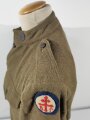 U.S. WWI AEF Model 1917 Tunic, member of an "Advanced Service of Supply" unit Two overseas stripes, good condition, label dated July 1918