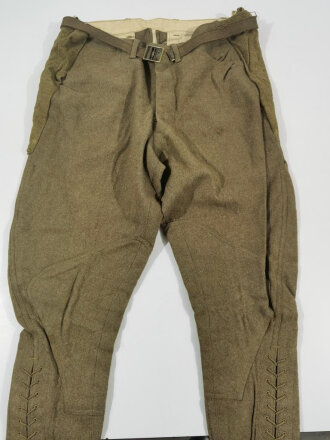 U.S. WWI wool pants. Has most likely seen some use after the war