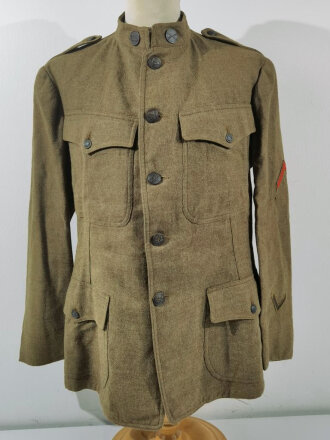 U.S. WWI AEF Model 1917 Tunic, member of the Third Army. One overseas stripe, good condition