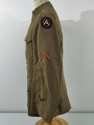 U.S. WWI AEF Model 1917 Tunic, member of the Third Army. One overseas stripe, good condition