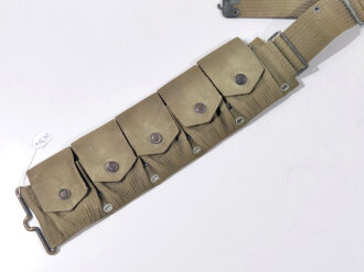 U.S. Model 1910 cartridge belt, early "Eagle snap" made by Mills. Used, good condition, uncleaned