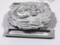 Kriegsmarine Schloß für die Paradefeldbinde der Beamten. Aluminium 60mm. Matte Ausführung mit poliertem Kanten. Kein Hersteller. Sie erhalten ein ( 1 )  ungetragenes Stück in sehr gutem Zustand aus altem Herstellerbestand