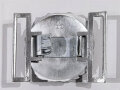 Kriegsmarine Schloß für die Paradefeldbinde der Beamten. Aluminium 60 mm. Hersteller FLL . Sie erhalten ein ( 1 )  ungetragenes Stück in sehr gutem Zustand aus altem Herstellerbestand