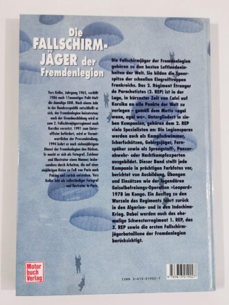 "Die Fallschirmjäger der Fremdenlegion 1948 - 1998", Yers Keller, DIN A4, 158 Seiten, aus Raucherhaushalt