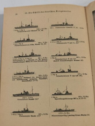 "Die Deutsche Kriegsflotte", datiert 1940, 72 Seiten, A5