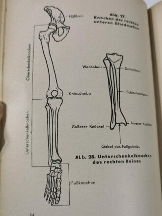 "Amtliches Unterrichtsbuch über Erste Hilfe", 263 Seiten, 2. Auflage 1938, gebraucht, DIN A5