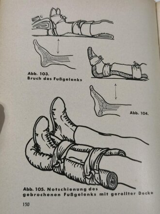 "Amtliches Unterrichtsbuch über Erste Hilfe", 263 Seiten, 2. Auflage 1938, gebraucht, DIN A5