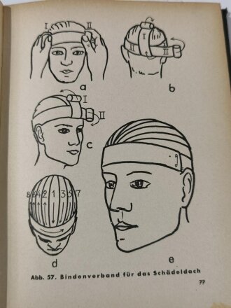 "Amtliches Unterrichtsbuch über Erste Hilfe", 263 Seiten, 2. Auflage 1938, gebraucht, DIN A5