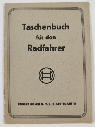 "Taschenbuch für den Radfahrer" blanko, Druckvermerk 1940, 48 Seiten