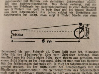 "Taschenbuch für den Radfahrer" blanko, Druckvermerk 1940, 48 Seiten