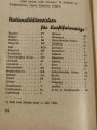 "Taschenbuch für den Radfahrer" blanko, Druckvermerk 1940, 48 Seiten