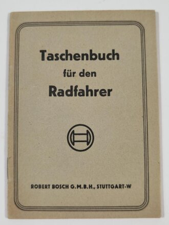 "Taschenbuch für den Radfahrer" blanko, Druckvermerk 1940, 48 Seiten