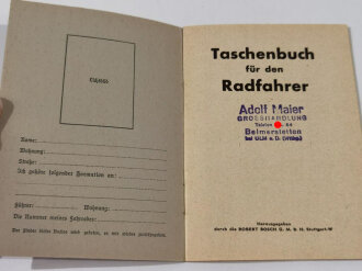 "Taschenbuch für den Radfahrer" blanko,...