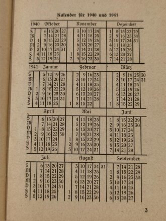 "Taschenbuch für den Radfahrer" blanko, Druckvermerk 1940, 48 Seiten