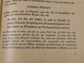 "Görings Bekenntnis zum Reichsluftschutzbund", datiert 1935, 24 Seiten, gebraucht, DIN A5