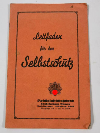 "Leitfaden für den Selbstschutz", datiert 1935, 12 Seiten, gebraucht, DIN A5