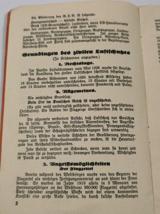 "Leitfaden für den Selbstschutz", datiert 1935, 12 Seiten, gebraucht, DIN A5