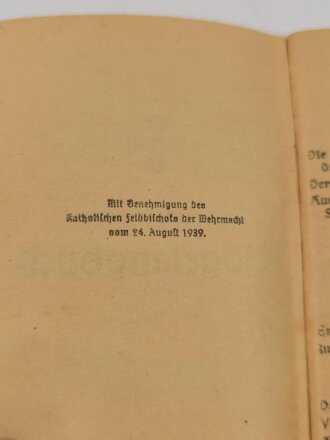Katholisches Feldgesangbuch, datiert 1939, 95 Seiten,...