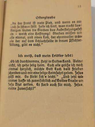 Katholisches Feldgesangbuch, datiert 1939, 95 Seiten, Kleinformat, gebraucht