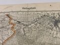 "Vierlingsbeek" Stabskarte der Niederlande 1 : 50000 für die Wehrmacht, fleckig und gefaltet