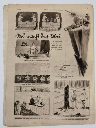 Kölnische Illustrierte Zeitung, Nummer 19, datiert 9. Mai 1940, "Gutes Einvernehmen in den Gebieten unter deutschem Schutz",  über DIN A4