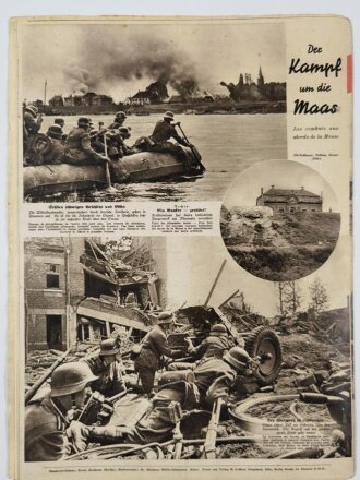 Kölnische Illustrierte Zeitung, Nummer 21, datiert 23. Mai 1940, "Oberstleutnant Schumacher, der kommodore des siegreichen Geschwaders",  über DIN A4